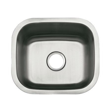 Gourmetier GKUS16168 Undermount Single Bowl Kitchen Sink, Brushed GKUS16168